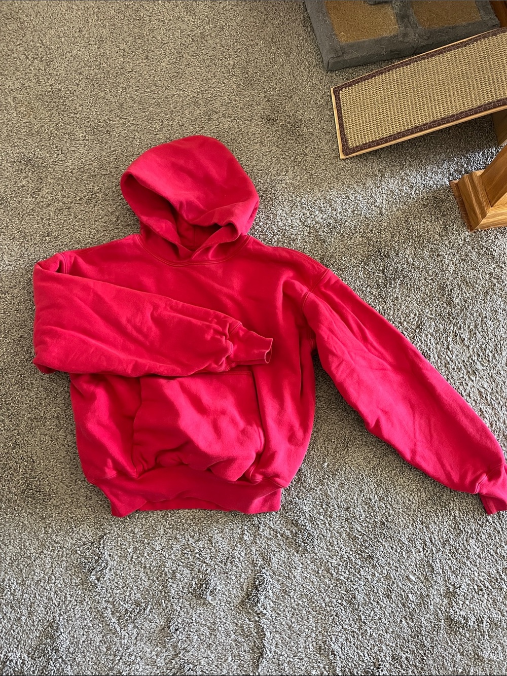 GAP x YEEZY red hoodie